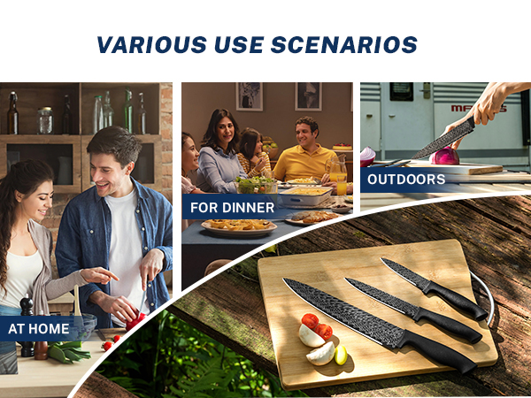 kitchen knife set 3 pcs knives