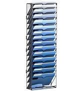 DALTACK Wall File Holder 16 Tier Hanging Wall File Organizer, for Papers Mails Folders Clipboard ...