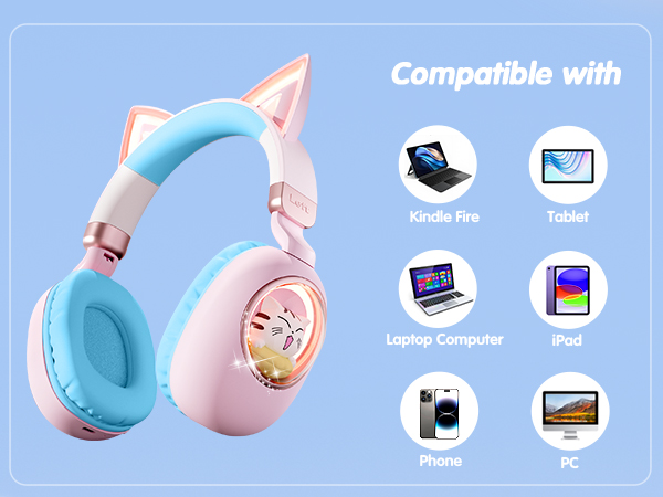 wireless cat ear headphones