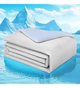 Wolliwa Cooling Comforter Twin Size Double Sided Cold Cooling Blanket for Hot Sleepers Night Swea...