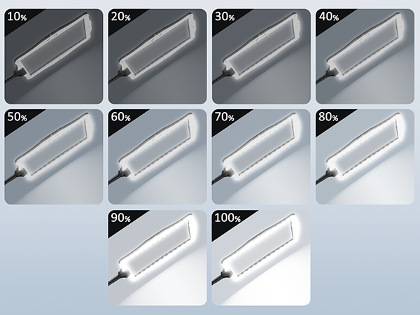 10 Levels Brightness