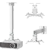 WALI Projector Mount Ceiling/Wall - Universal 3-in-1 Bracket with Extension Pole, Height Adjustab...