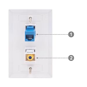 VCE Ethernet Coax Wall Plate 