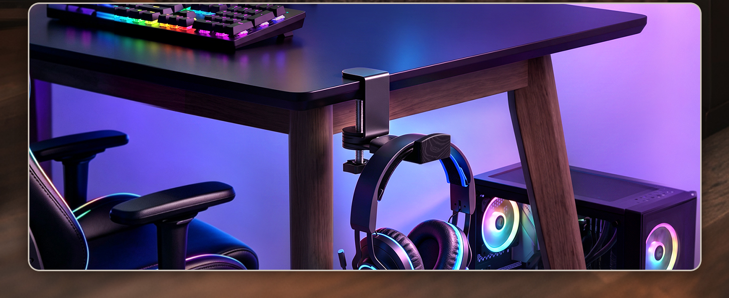 No Drill Holder Fits Desks up to 2 in, 10 lb Load