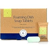 Cleanomic - Foaming Dish Soap Tablets (6 Pack) - Dish Soap for Manual Dish Washing, 6 Concentrate...