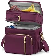 MIYCOO Lunch Bag &amp; Lunch Box for Women Men, Double Deck Leakproof Insulated Soft Large Adult Camp...