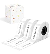 Label Maker Tape for D30 D32 D10 D35 Q30 Label Maker, Black on White, 14 x 50mm (0.55 × 1.96 Inch...