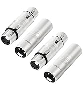 pegcabac 4 Pack (2 Pair) XLR Adapter, XLR Male to Male Adapter &amp; XLR Female to Female 3PIN Connec...