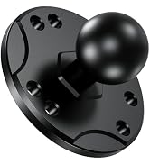 BRCOVAN 1'' Ball Mount Base with Aluminum Alloy AMPS Hole Round Plate &amp; 1'' TPU Ball Adapter Comp...