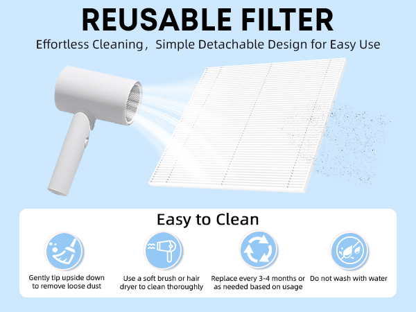 easy-to-clean reusable filter for YunLuna nail dust collector