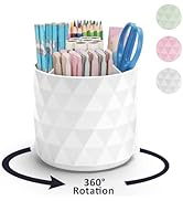 minimaliving Desk Organizer,Sparkling Diamond-like Pen Holder for Desk 360°Rotating Office Desk A...