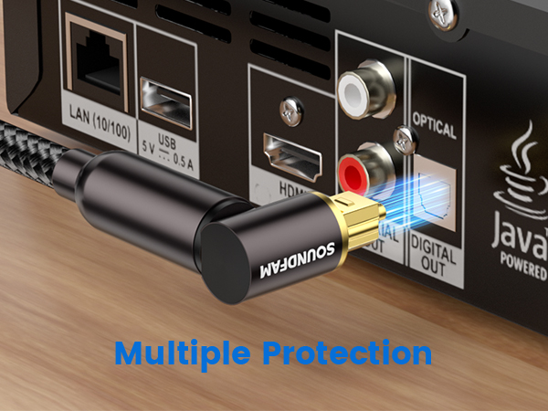 black 90 degree optical cable