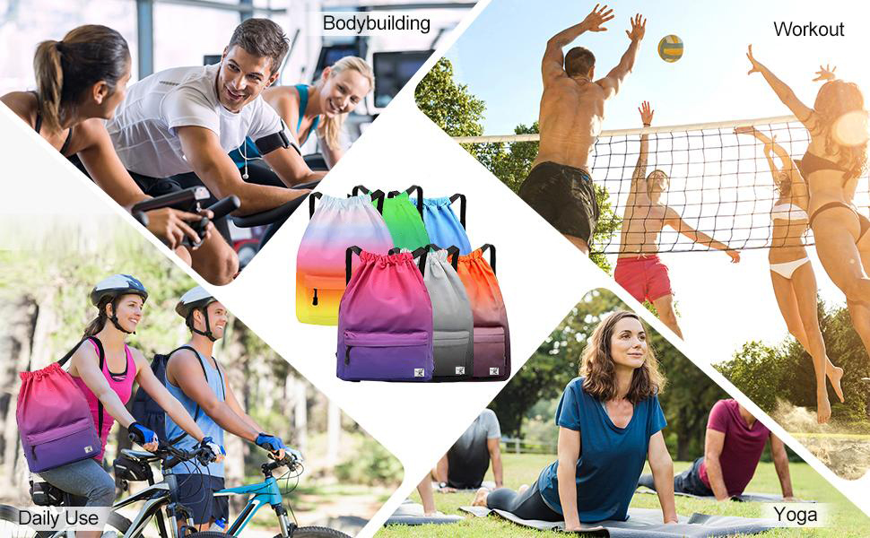 Drawstring backpack is suitable for a variety of occasions