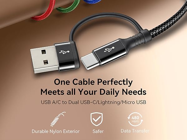 4 in 1 iphone charger cord