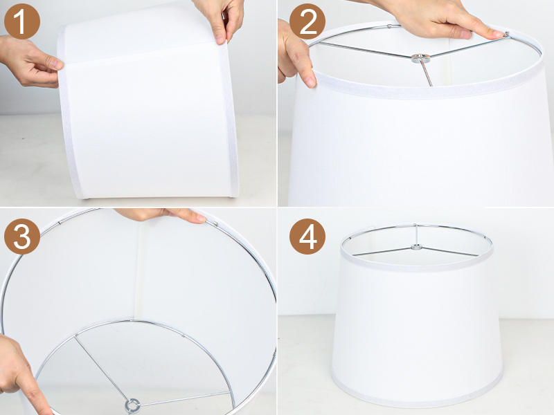 white lamp shades set of 2