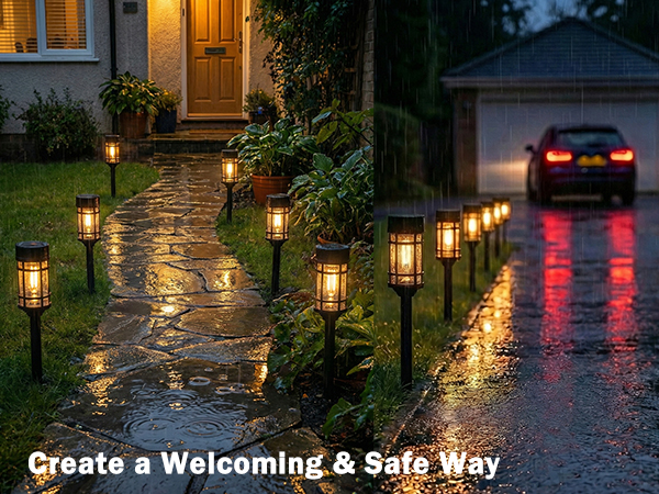 pathway solar lights outdoor waterproof