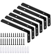 LSK 6PCS L Bracket, Heavy Duty Metal Corner Bracket, 5"×2"(125×50mm) Shelf Support Bracket Max Lo...
