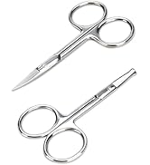 Facial Hair Small Grooming Scissors For Men Women - Eyebrow, Nose Hair, Mustache, Beard, Eyelashe...
