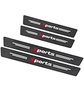 Foelony 4 PCS Car Door Sill Protectors, Carbon Fiber Sport Threshold Guard Sticker, Anti-Scratch ...