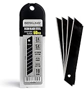 Berkling 18mm Snap Off Utility Knife Blades, SK2H Blackened Steel Replacement Blade | 3x Sharper ...
