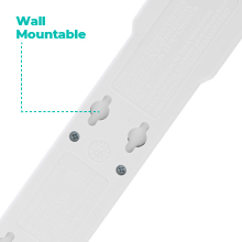 Wall Mountable Power Strip with Surge Protection - KMC