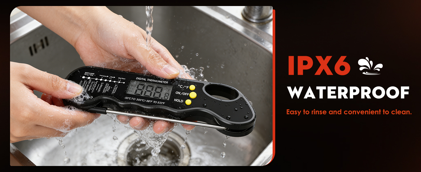 TRAUSI Instant Read Meat Thermometer