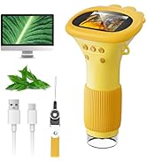 Microscope for Kids, SKYBASIC 2" IPS Screen 1000X Handheld Digital Microscopes HD Pocket Portable...