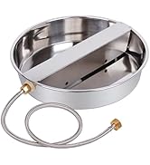 KHEARPSL Automatic Dog Water Bowl Dispenser Large Breed Outdoor Stainless Steel Pet Waterer with ...