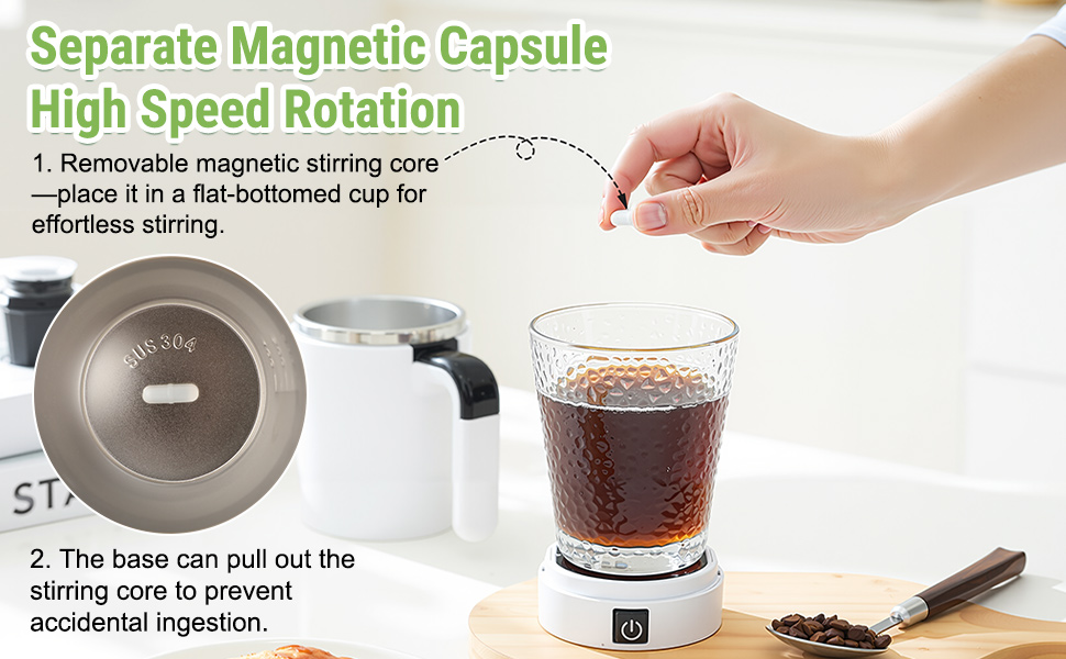 Automatic Magnetic Stirring Coffee Mug with Temperature Display, Electric Self Stirring Coffee Cup