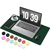 Desk Pad Protector, Leather &amp; Suede Desk Mat, Non-Slip Desk Pad Mat, Large Mouse Pad, Waterproof ...