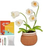 kgxulr Crochet Kit for Beginners,Bell Orchid Crochet Kit Beginner Crochet Starter Kit for Complet...