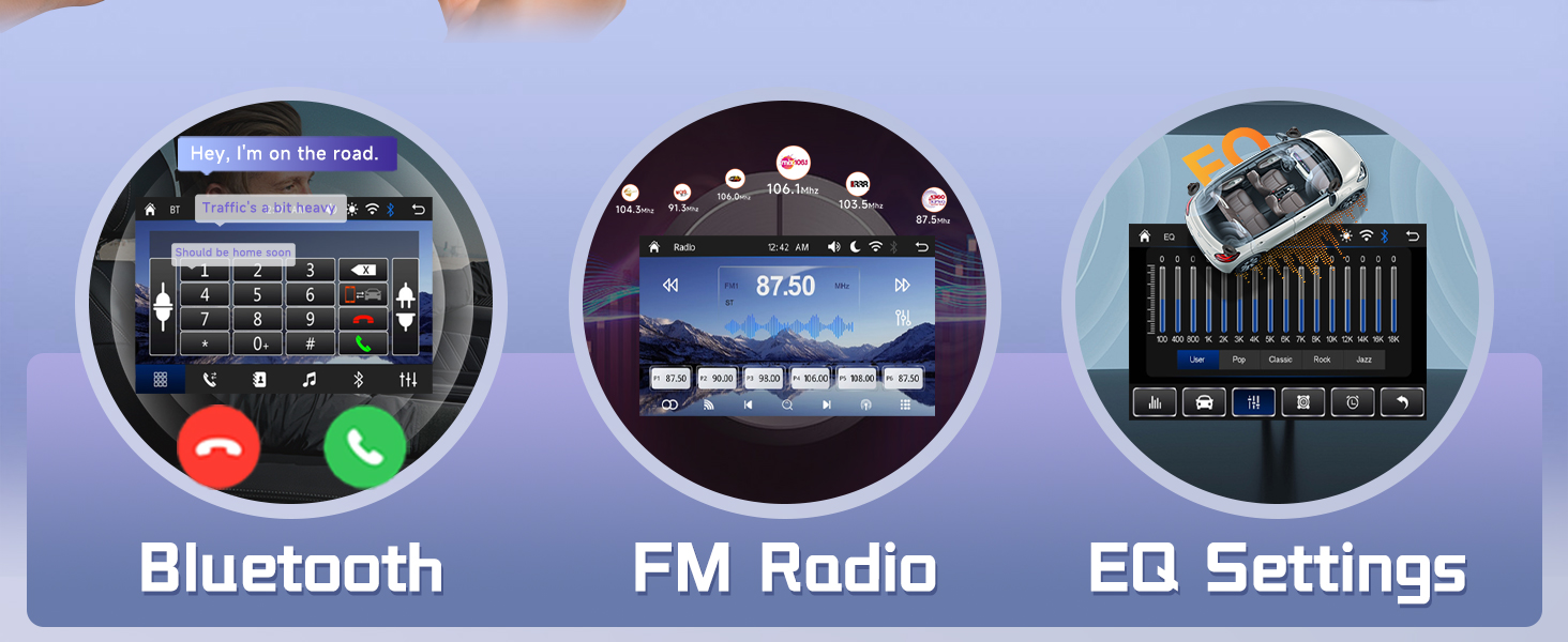 Bluetooth 5.0/FM Radio/EQ Setting