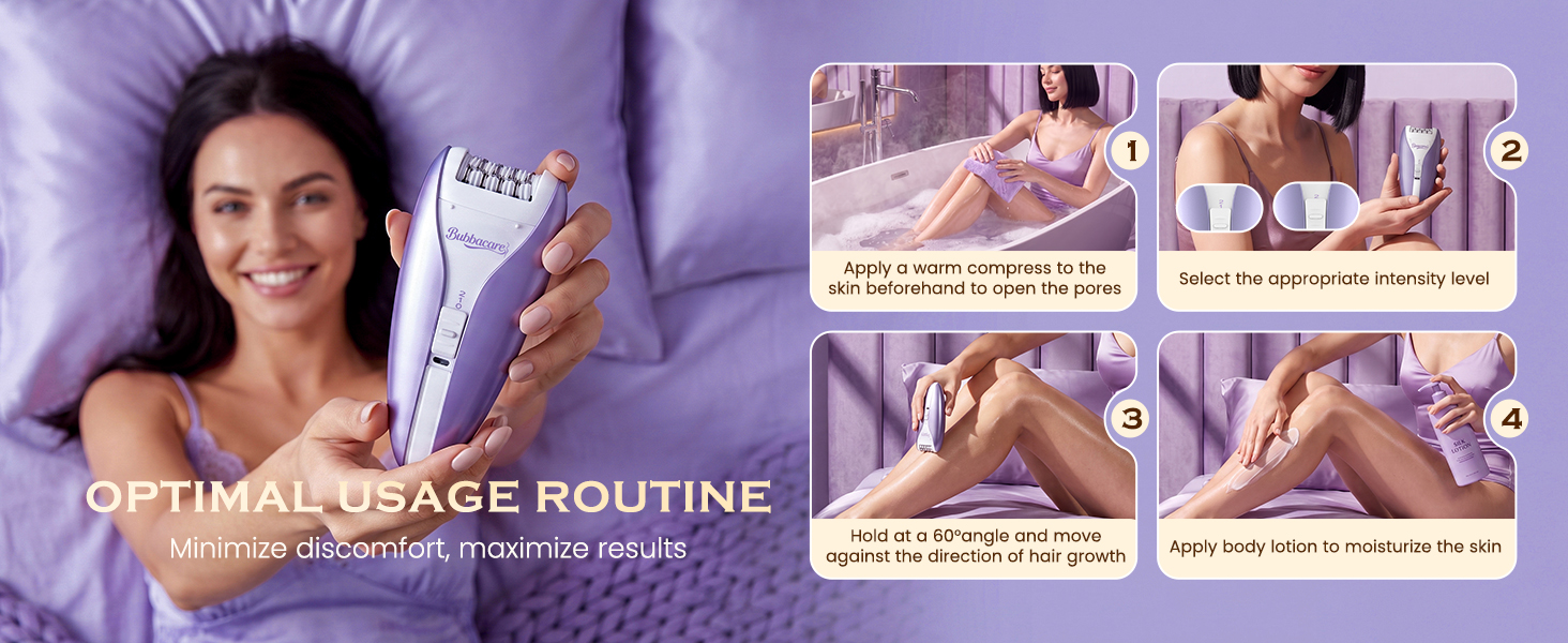 Cordless Rechargeable Facial Epilator for Hair Removal on Face, Arm, Legs, Underarms, Bikini, Body