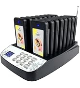 Restaurant Buzzer System- 16 Wireless Food Truck Order Beepers,1640ft Long Range Silent Paging Sy...