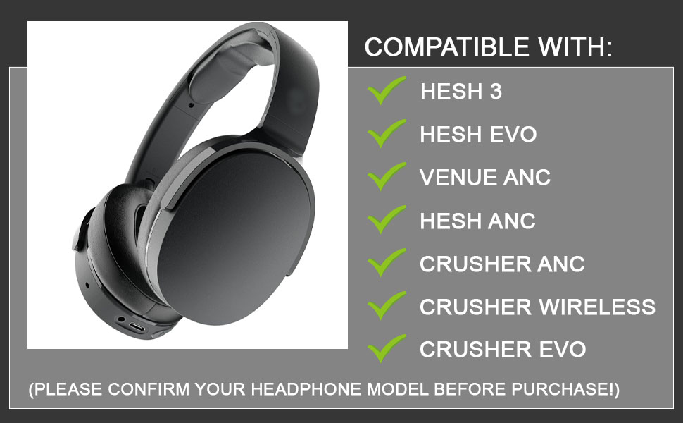 replacement earpads for Skullcandy Hesh 3
