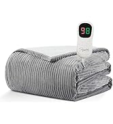 HomeMate Heated Blanket Electric Throw - 50"x60" Heating Blanket Throw 4 Hours Auto-Off 5 Heat Le...
