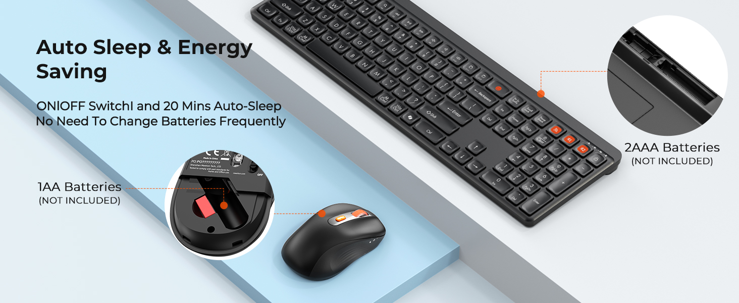 Wireless Keyboard and Mouse Combo
