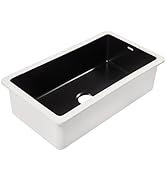 Sinkology Eden Matte Black Fireclay 31" Single Bowl Undermount Kitchen Sink