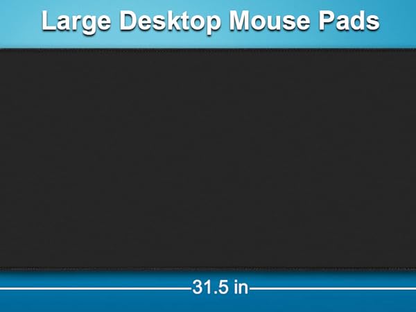 Large Extended Gaming Mouse Pad with Stitched Edges,