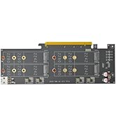 LetLinkSo PCIe 5.0 M.2 SSD Expansion Card for 4 NVME M.2 SSD M Key 2280 2260 2242
