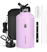 Insulated Water Bottle 64 oz, Triple Wall Vacuum Stainless Steel Water Bottles (Cold for 48 Hrs),...