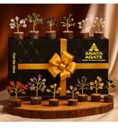 Crystal Tree Gift for Women, Set of 12 Handcrafted Tree of Life Chakra Healing Crystals &amp;amp; Stones