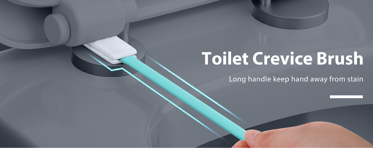 disposable toilet brush for narrow crevice