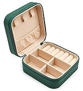 MODENGKONGJIAN Mini Jewelry Travel Case, PU Leather Travel Jewelry Organizer Box, Small Portable ...