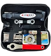 Bike Repair Kit &amp; Bicycle Tire Pump, All In One Bike Repair Tool, Portable Tire Patches Repair Fi...