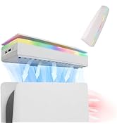 JDGPOKOO Dustproof PS5 Cooling Fan, PS5 Fan with 7 Modes RGB Light, Low Noise Cooler for Playstat...
