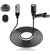 SEYUGOPTI 4Pin Plug Lavalier Lapel Microphone for Audio-Technica Wireless Transmitter, 1.5M Wired...