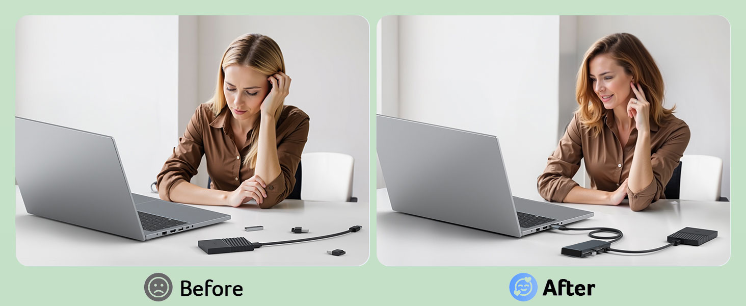 4-Port USB 3.0 Hub with 5Gbps Data Transfer, Ultra-Slim Data USB Hub