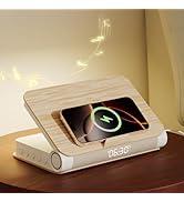 Vivilumens Book Alarm Clocks Wireless Charger Bluetooth Speaker Loud Sunrise Lamp for Heavy Sleep...