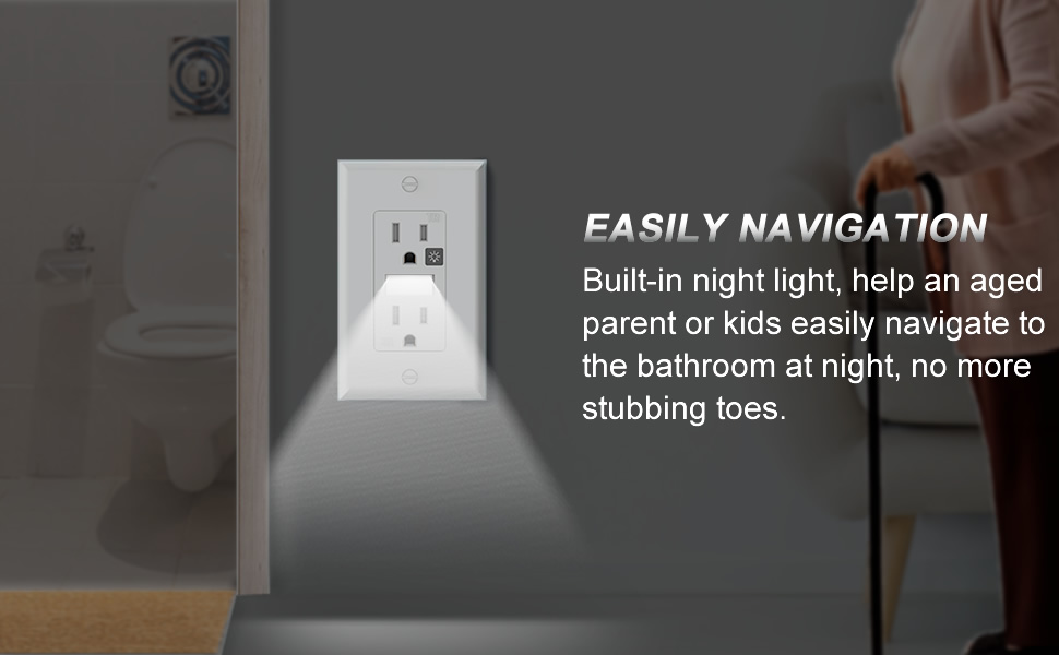 night light wall outlet